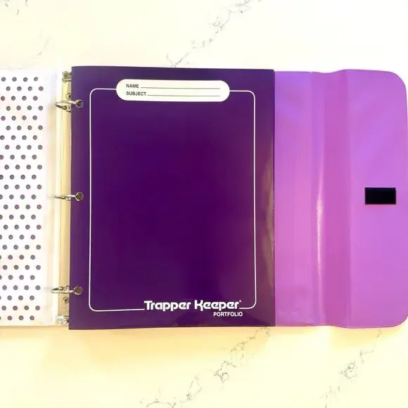 Mead Trapper Keeper Binder Retro Neon Galaxy Sunset Design 1” New with Tags - Picture 3 of 7